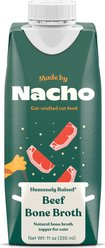 Made by Nacho Beef Bone Broth Grain- Free Wet Cat Food Topper, 11-oz carton