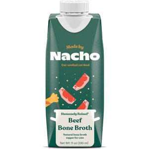 Made by Nacho Beef Bone Broth Grain- Free Wet Cat Food Topper, 11-oz carton
