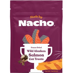 Made by Nacho Freeze-Dried Wild Alaskan Salmon Cat Treats, 0.7-oz pouch