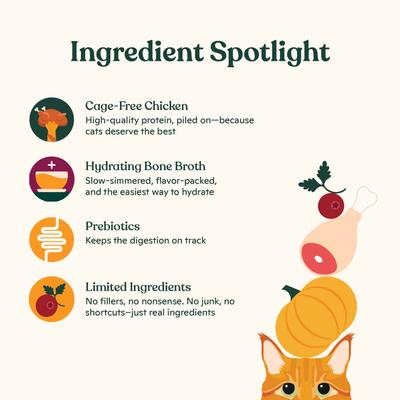 Show full view: Made by Nacho Cage Free Minced Chicken Recipe with Bone Broth Wet Cat Food, 2.5-oz cup, case of 10 slide 5 of 9