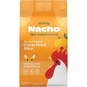 Made by Nacho Cage Free Chicken, Duck & Quail Recipe with Freeze-Dried Chicken Liver Dry Cat Food, 10-lb bag