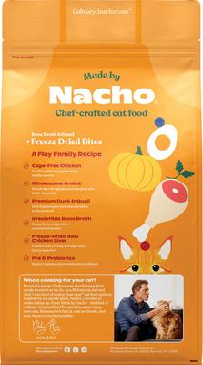 Show full view: Made by Nacho Cage Free Chicken, Duck & Quail Recipe with Freeze-Dried Chicken Liver Dry Cat Food, 4-lb bag slide 3 of 10
