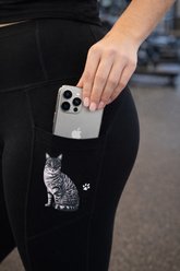 E&S PETS Tabby Cat High-Rise Everyday Leggings, X-Large slide 2 of 8