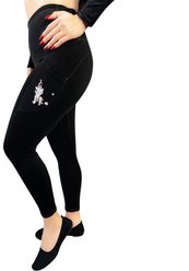 E&S PETS Border Collie High-Rise Everyday Leggings, Medium