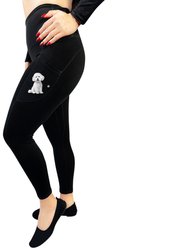 E&S PETS Bichon Frise High-Rise Everyday Leggings, Medium