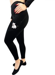 E&S PETS Westie High-Rise Everyday Leggings, X-Large