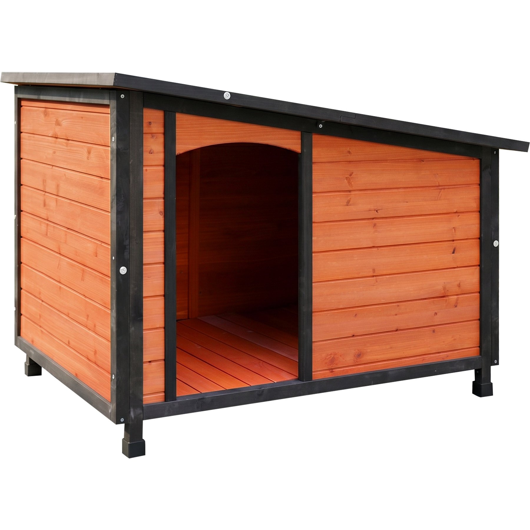 Yafylly Wooden Raised Feet Removable Floor Dog House
