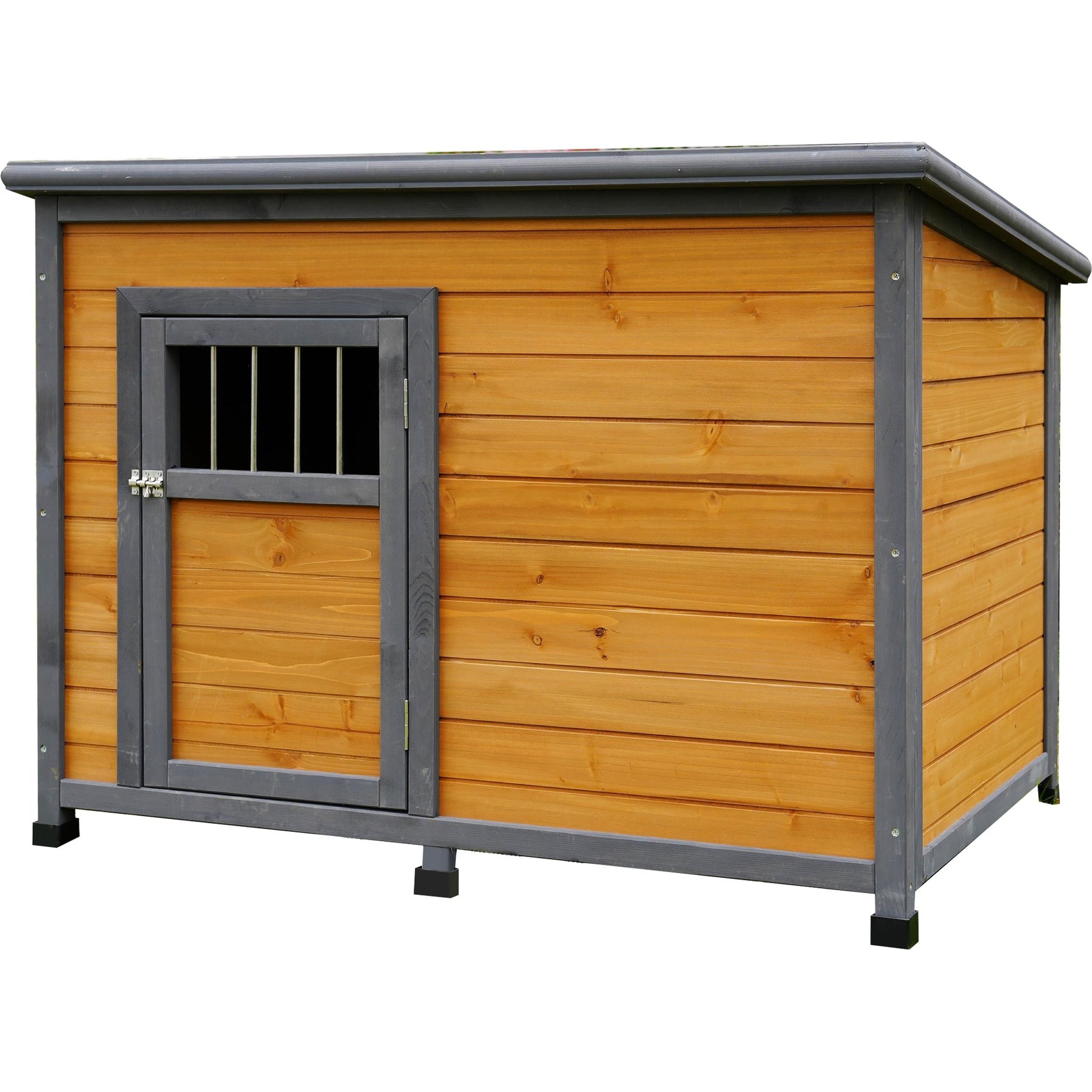 Yafylly PVC Roof Removable Floor Wooden Dog House