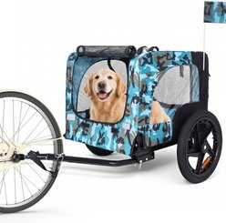 Yafylly Outdoor Heavy Duty Collapsible Dog Bicycle Trailer, Blue slide 1 of 6