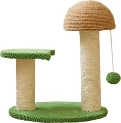 DOPZER Mushroom 18.9-in Plush Hanging Toys Cat Scratching Post with Natural Sisal Rope