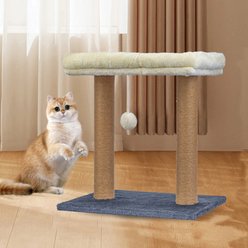 DOPZER Furniture Protection 19.7-in Plush Hanging Toys Cat Scratching Post with Natural Sisal Rope
