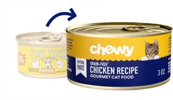 Chewy Made Kitten Pate Chicken Recipe Grain-Free Canned Cat Food (FORMERLY TINY TIGER), 3-oz can, case of 24