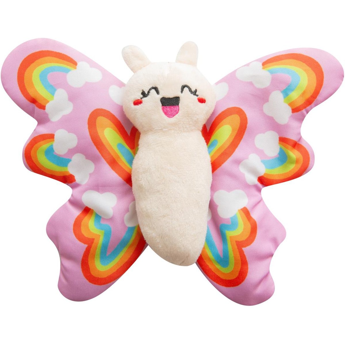 Snugarooz Brittany The Butterfly Squeaky Plush Dog Toy, Multicolor