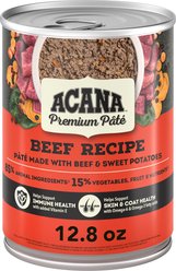 ACANA Premium Pate Beef in Bone Broth Grain-Free Wet Dog Food, 12.8-oz, case of 12