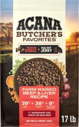 ACANA Butcher's Favorites Grain-Free Farm-Raised Beef & Liver Dry Dog Food, 17-lb bag