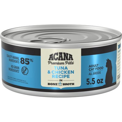ACANA ACANA Premium Tuna & Chicken in Bone Broth Pate Wet Cat Food, 5.5-oz can, case of 12