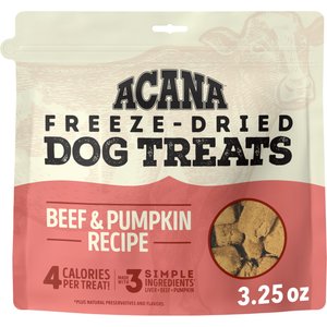 ACANA Singles Beef & Pumpkin Grain-Free Limited Ingredients & Freeze-Dried Dog Treats, 3.25-oz bag
