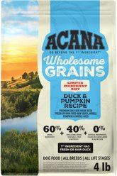 ACANA Limited Ingredient Duck & Pumpkin Wholesome Grains Dry Dog Food, 4-lb bag