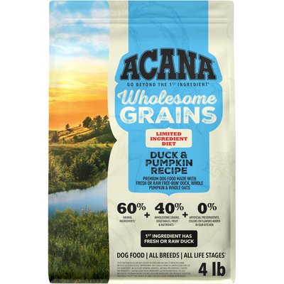 ACANA ACANA Limited Ingredient Duck & Pumpkin Wholesome Grains Dry Dog Food, 4-lb bag