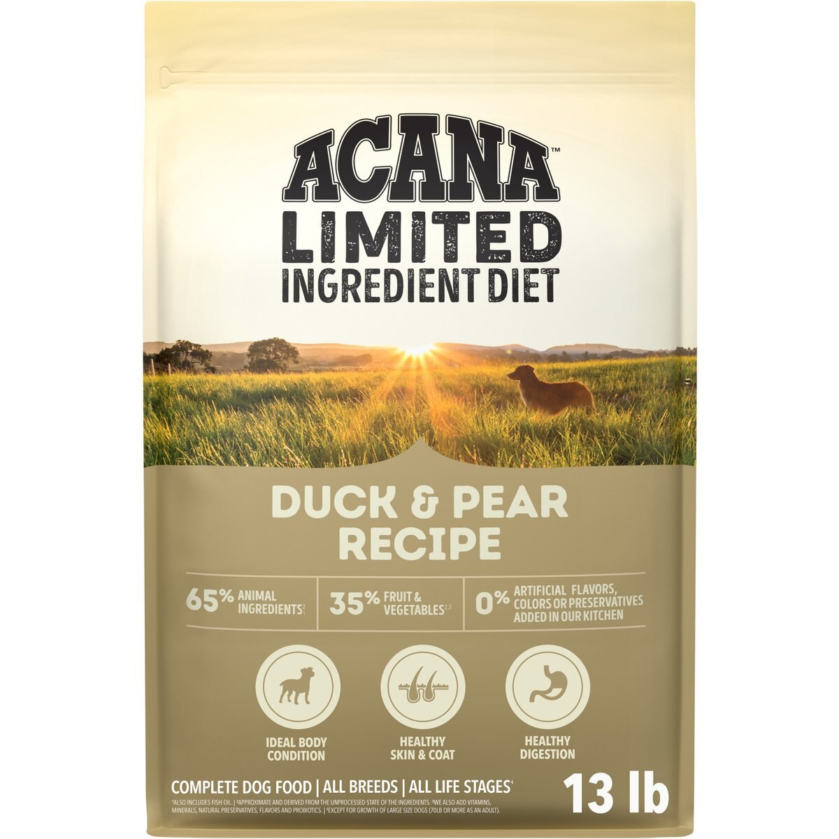 ACANA Singles Limited Ingredient Duck & Pear Grain-Free High-Protein Dry Dog Food, 13-lb bag
