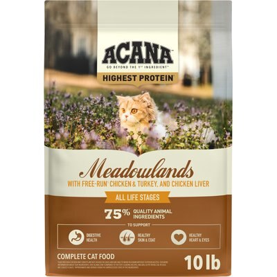 ACANA ACANA Meadowlands Chicken Turkey Fish & Cage-Free Eggs Grain-Free Dry Cat Food, 10-lb bag