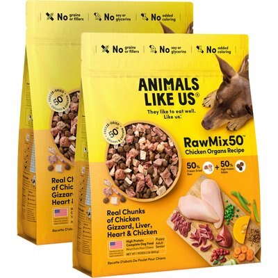 Animals Like Us Animals Like Us RawMix50 Chicken Organs Recipe Grain-Free Freeze-Dried Dog Food, 4-lb bundle