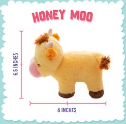 Snugarooz Honey Moo Squeaky Plush Dog Toy, Yellow slide 2 of 9