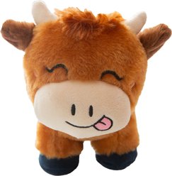 Snugarooz Howdy The Highland Squeaky Plush Dog Toy, Brown