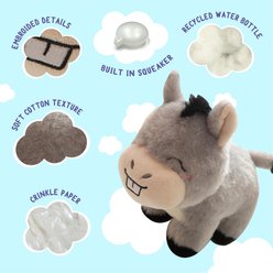 Snugarooz Donk-eee Squeaky Plush Dog Toy, Grey slide 2 of 9