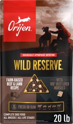ORIJEN Wild Reserve Farm-Raised Beef & Lamb Dry Dog Food, 20-lb bag