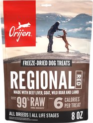 ORIJEN Regional Red Grain-Free High-Protein Freeze-Dried Dog Treats, 8-oz bag