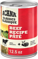 ACANA Classics Beef Pate Wet Dog Food, 12.5-oz can, case of 12