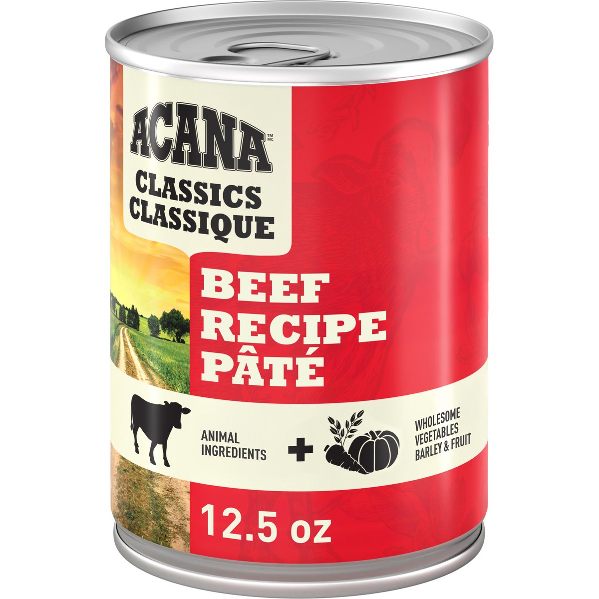 ACANA Classics Beef Pate Wet Dog Food, 12.5-oz can, case of 12