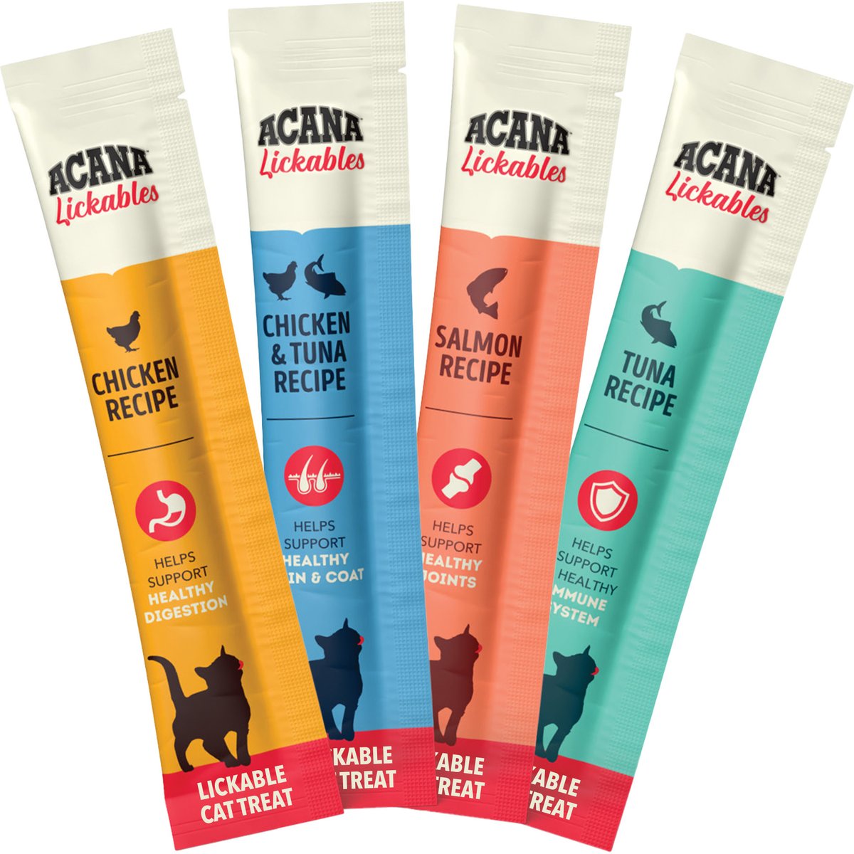 ACANA Variety 8 Pack Natural Recipe Lickable Cat Treats, 0.5-oz tube, 40 count bundle