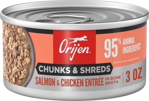 ORIJEN Salmon & Chicken Entree Chunks & Shreds Wet Cat Food