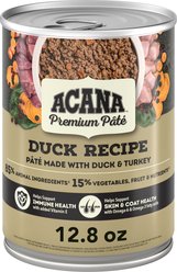 ACANA Premium Pate Duck in Bone Broth Grain-Free Wet Dog Food, 12.8-oz, case of 12