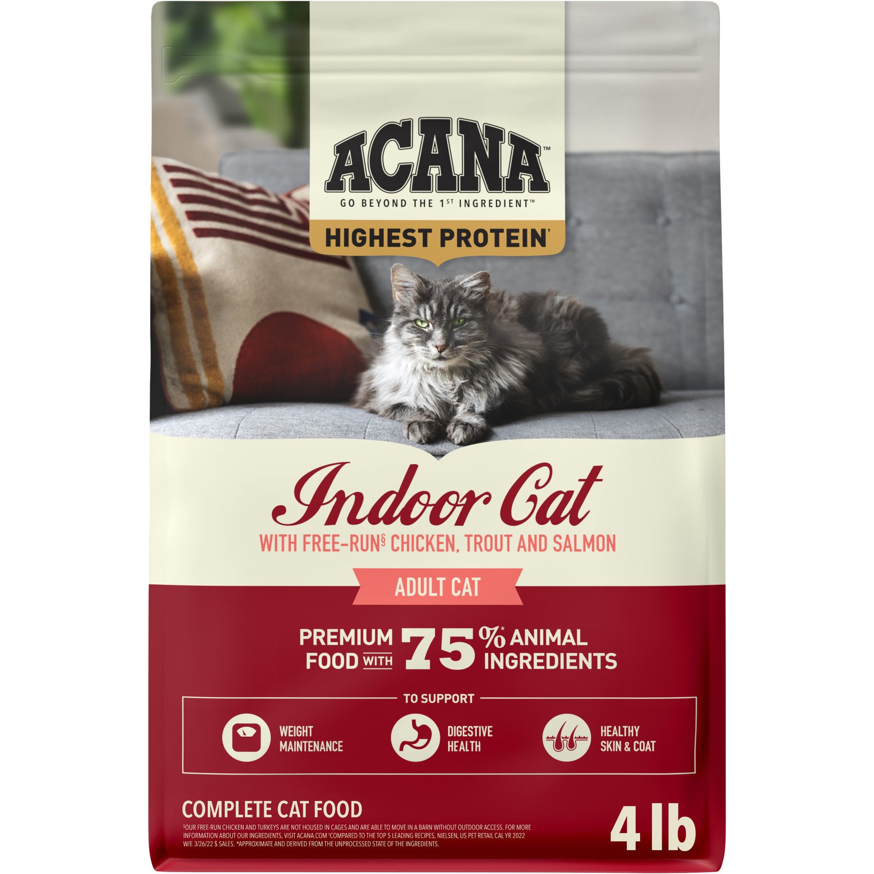 ACANA Indoor Cat Highest Protein Dry Cat Food, 4-lb bag