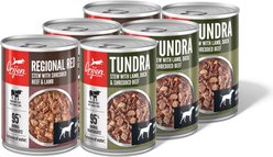 ORIJEN Premium Variety Pack Regional Red with Tundra Wet Dog Food, 12.8-oz can, case of 6