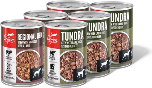 ORIJEN Premium Variety Pack Regional Red with Tundra Wet Dog Food, 12.8-oz can, case of 6