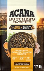 ACANA Butcher's Favorites Grain-Free Free-Run Poultry & Liver Dry Dog Food, 17-lb bag