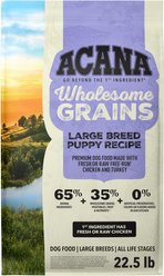 ACANA Wholesome Grains Large Breed Puppy Dry Dog Food, 22.5-lb bag