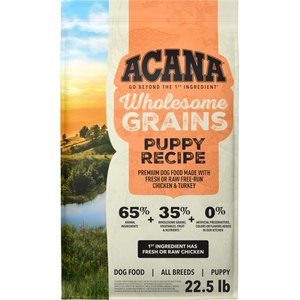 ACANA Wholesome Grains Puppy Real Chicken Eggs &Turkey Dry Dog Food, 22.5-lb bag