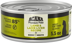 ACANA Premium Lamb & Lamb in Bone Broth Liver Pate Wet Cat Food, 5.5-oz can, case of 12 slide 2 of 9