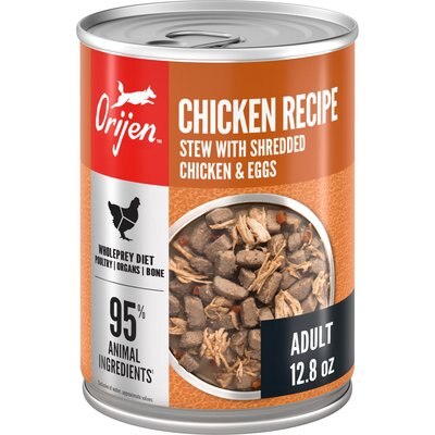 ORIJEN ORIJEN Real Meat Shreds Chicken Stew Wet Dog Food, 12.8-oz can, case of 12