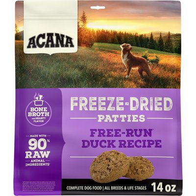 ACANA ACANA Free-Run Duck Patties Grain-Free High-Protein Freeze-Dried Dog Food & Topper, 14-oz bag