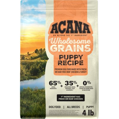 ACANA ACANA Wholesome Grains Puppy Real Chicken Eggs &Turkey Dry Dog Food, 4-lb bag
