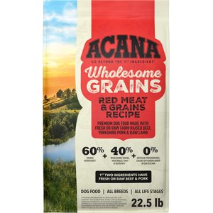 ACANA Red Meat & Grains Beef Pork & Lamb Wholesome Grains Dry Dog
