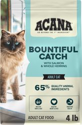 ACANA Bountiful Catch Salmon Catfish & Herring Dry Cat Food, 4-lb bag