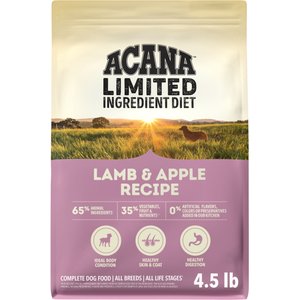 ACANA Singles Limited Ingredient Lamb & Apple Grain-Free High-Protein Dry Dog Food, 4.5-lb bag