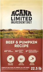 ACANA Singles Limited Ingredient Beef & Pumpkin Grain-Free High-Protein Dry Dog Food, 22.5-lb bag slide 2 of 9